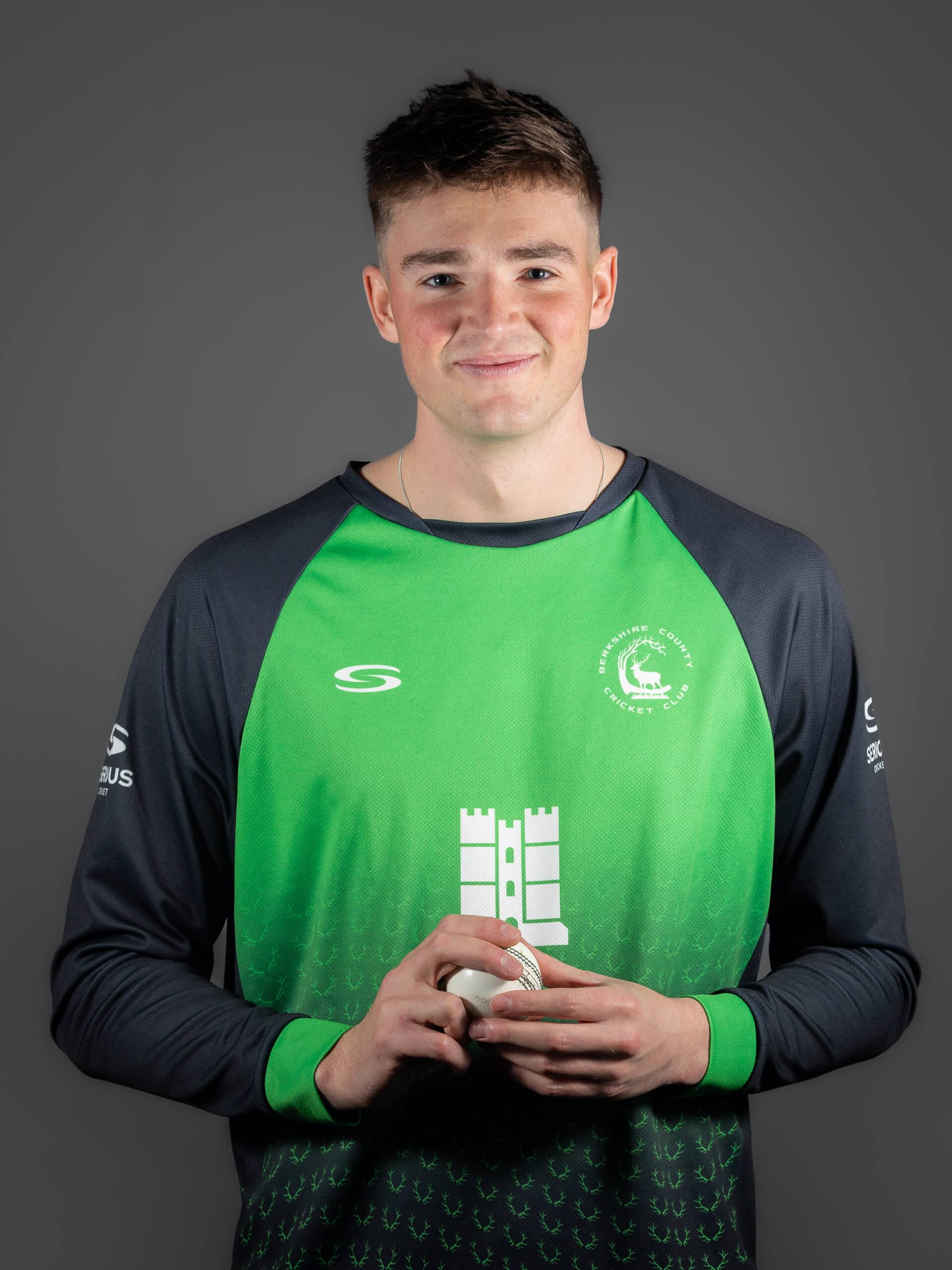 Adam Searle photographed at the Berkshire Cricket Media Day 2024.