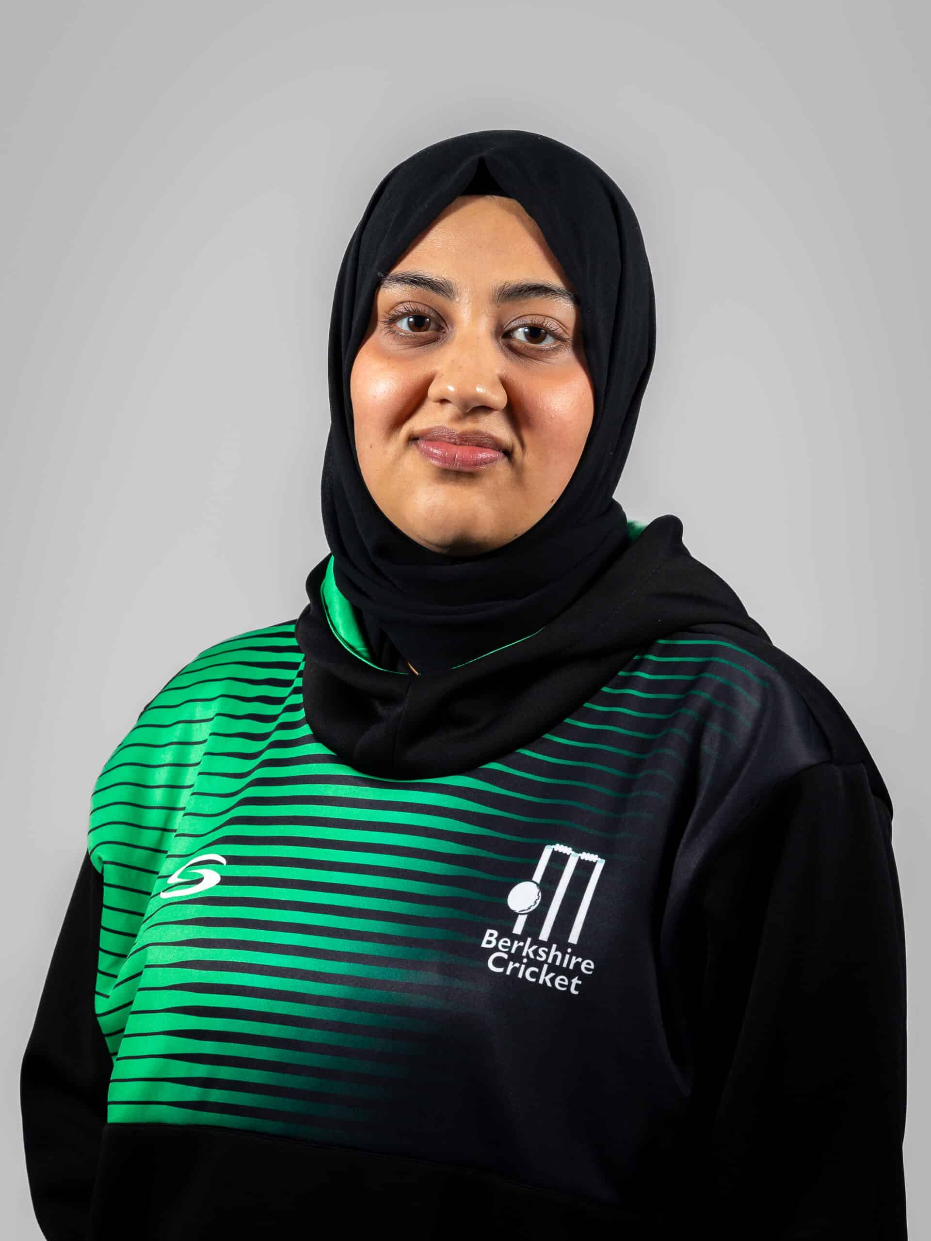 Berkshire Cricket's Ameena Firyad photographed at Falkland Cricket Club on March 28th, 2024. Photo by Roger Byrne.